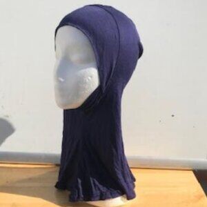 Dark Navy Blue Sporty Adult Large Ninja Hijab Cap